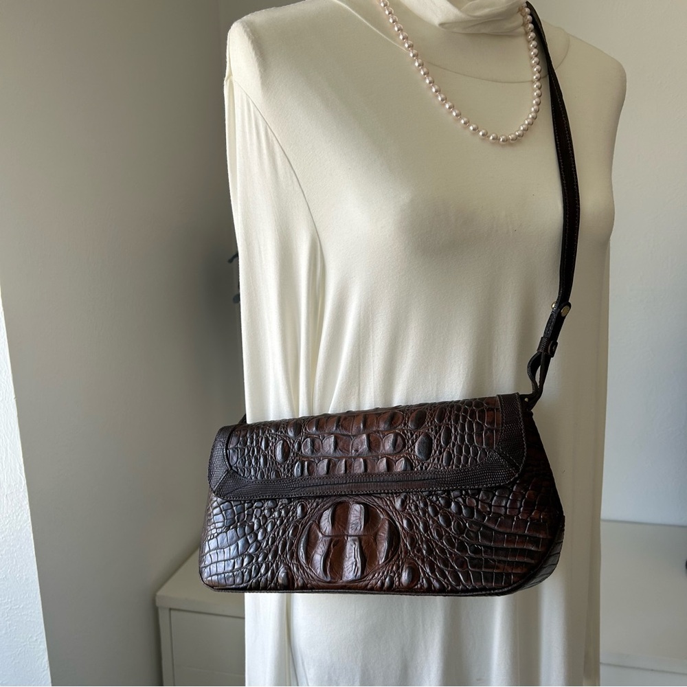 NWT Vintage Brahmin Daria Truffle Melbourne Pressed Leather.